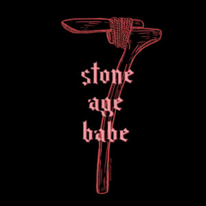 Stone Age Babe - Womens Crop Singlet Design