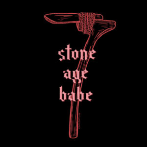 Stone Age Babe - AS Colour Mens Stencil Hoodie Design